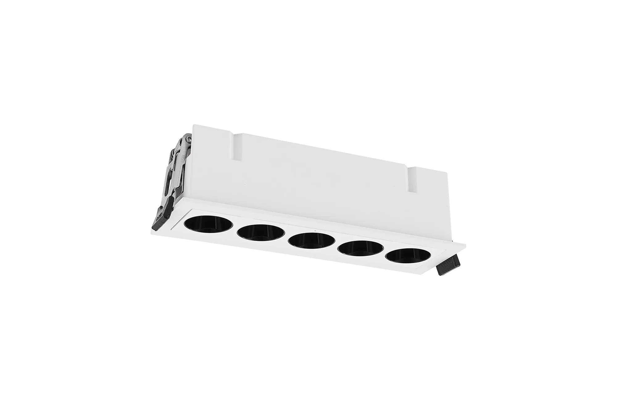 M9132  Blau Linear Recessed Spotlight 5 Light, 12W LED, 3000K, 840lm, Cut Out: L:145mm x W:40mm, White, Driver Included